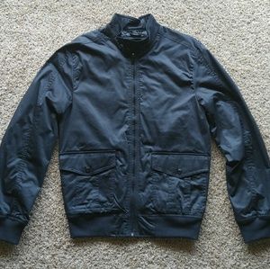 21 Men's Black Bomber Jacket